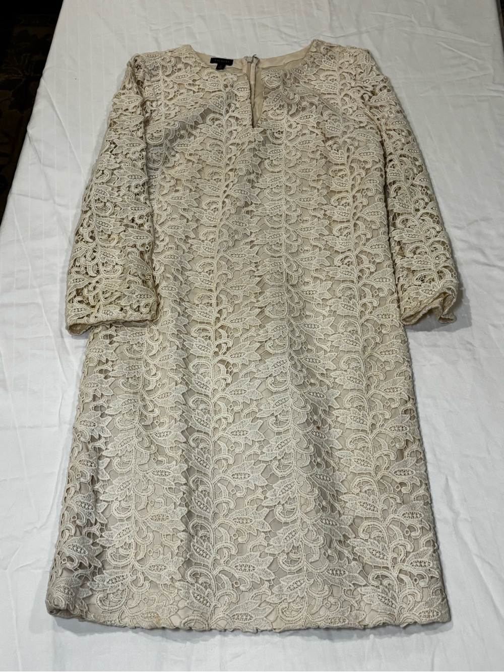Talbots Cream Lace Shift Dress